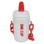 تراول ماگ زنجیر دار مدل one cup سفید نمای روبه رو