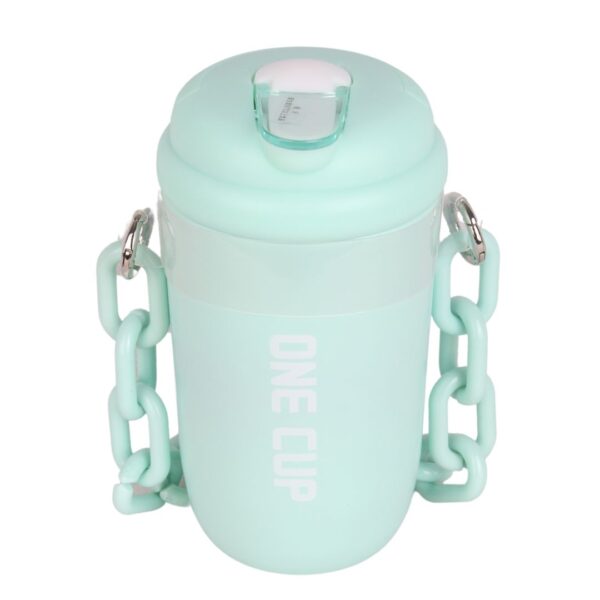 تراول ماگ زنجیر دار مدل one cup سبز آبی