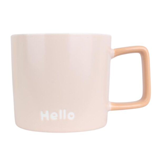 ماگ مینیمال دسته مسطتیلی طرح hello