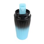 تراول ماگ دو رنگ طرح coffee آبی رنگ
