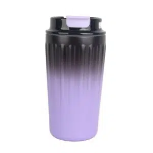 تراول ماگ دو رنگ طرح coffee بنفش