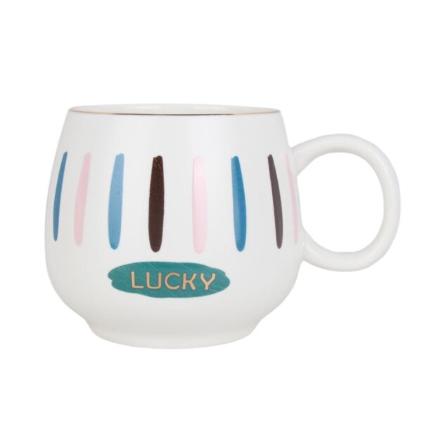 ماگ خمره ای طرح LUCKY سفید