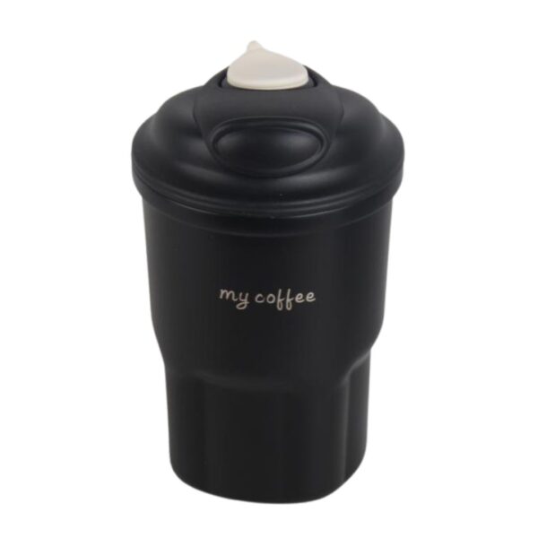 تراول ماگ کیوت طرح my coffee مدل دو حالته مشکی