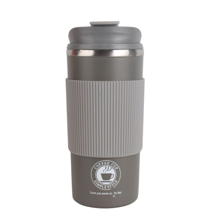 تراول ماگ coffee cupe دور سیلیکونی طوسی