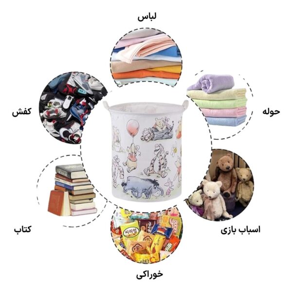 سبد لاندری کودک طرح POOH موارد استفاده
