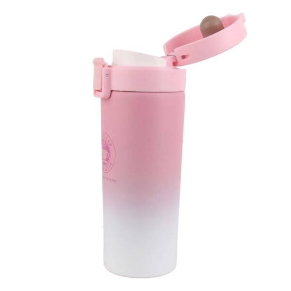 تراول ماگ coffee cup دو رنگ صورتی نمای اسان نوش