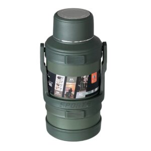 فلاسک مدل کوهنوردی اورجینال گنجایش 4 لیتر سبز نمای رو به رو