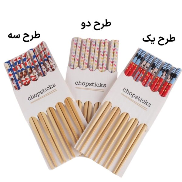 چاپستیک طرح میکی موس پک 5 عددی هر سه طرح