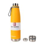 فلاسک وکیوم باتل 1000ml زرد نمای رو به رو بدون سر