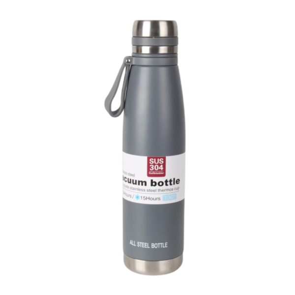 فلاسک وکیوم باتل 1000ml ابی فیلی نمای رو به رو