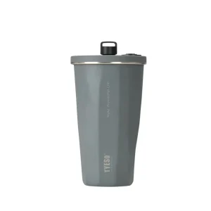 تراول ماگ تایسو مدل نی دار گنجایش 470ml نمای رو به رو رنگ خاکستری