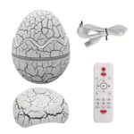 چراغ خواب و اسپیکر تخم اژدها دارای کنترل و شارژر و پایه