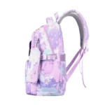 عکس کیف مدرسه سه تکه طرح آبرنگی مدل HAPPY 1 از کنار