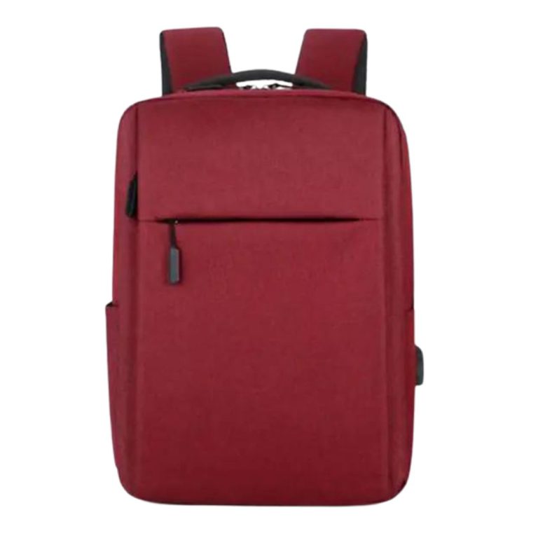 کوله پشتی مخصوص لپ تاپ مدل تک زیپ رنگ قرمز جیگری
