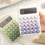 ماشین حساب رنگی کد 8762 رنگ بنفش و سبز