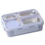 لانچ باکس 4 محفظه ای استیل 950ML نمای رو به رو