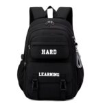 کوله پشتی اسپرت طرح HARD LAERNING رنگ مشکی