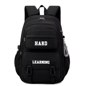 کوله پشتی اسپرت طرح HARD LAERNING رنگ مشکی