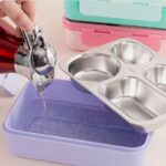 لانچ باکس 4 محفظه ای استیل 950ML نمای طبقه دوم