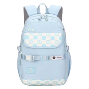 کوله پشتی اسپرت طرح چهارخونه نمای رو به رو