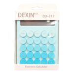 ماشین حساب رنگی کد DX-817 رنگ آبی با جعبه