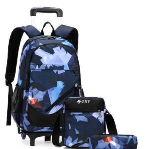 کیف مدرسه چرخدار طرح Black Galaxy مدل سه