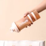 شیکر بدنسازی سه تکه طرح sport گنجایش 500ml نارنجی بدون نشتی