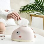 جا دستمال کاغذی طرح دایناسور رنگ صورتی