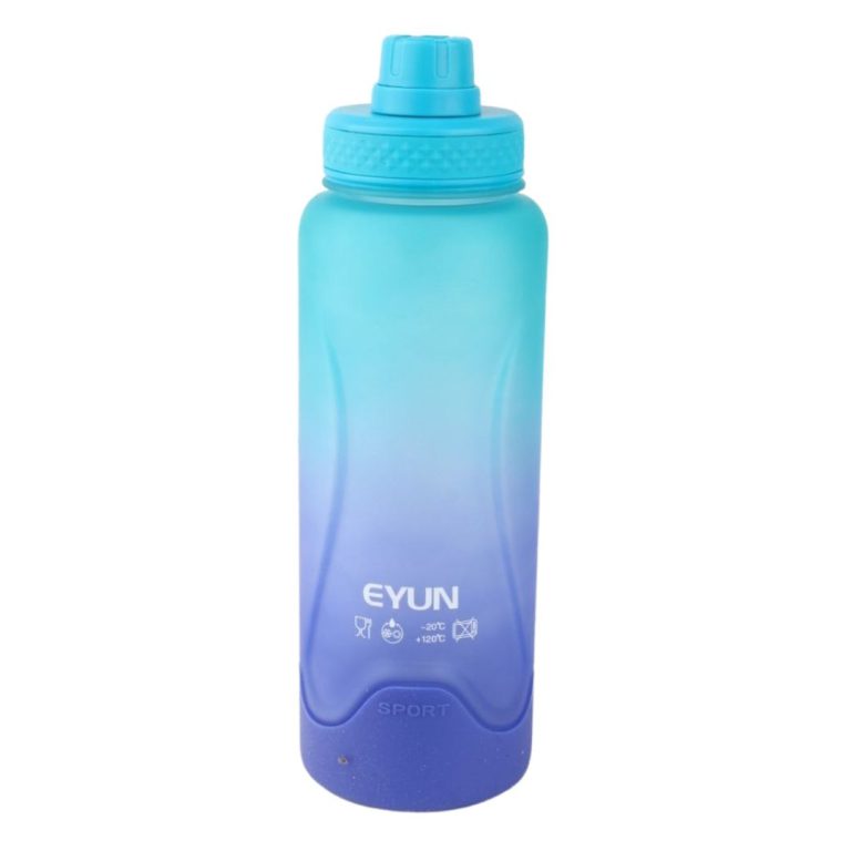 قمقمه ورزشی EYUN مدل دو رنگ گنجایش 1000ML نمای رو به رو