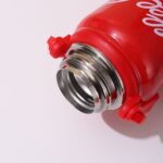 فلاسک مدل Coffee cup طرح کوکا کولا قرمز نمای بالای استیل