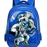 کوله پشتی بچه گانه طرح آدم فضایی نمای رو به رو