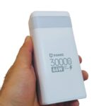پاور بانک 30000 واقعی سوپر فست شارژ چراغ دار نمای رو به رو