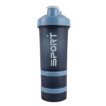 شیکر بدنسازی سه تکه طرح sport گنجایش 500ml نمای رو به رو