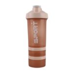 شیکر بدنسازی سه تکه طرح sport گنجایش 500ml نمای رو به رو