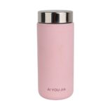 تراول ماگ استیل مدل مینیمال با گنجایش 200ml نمای رو به رو