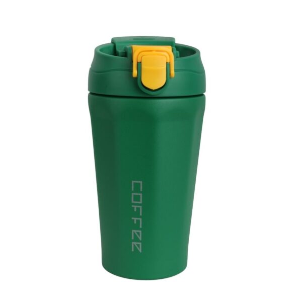تراول ماگ دو حالته قفل دار مدل coffee گنجایش 400ml نمای رو به رو