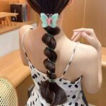 اکسسوری موی فنری طرح پروانه نمای استفاده