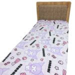 پتو مسافرتی طرح کرومی کد 3846 نمای روی تخت
