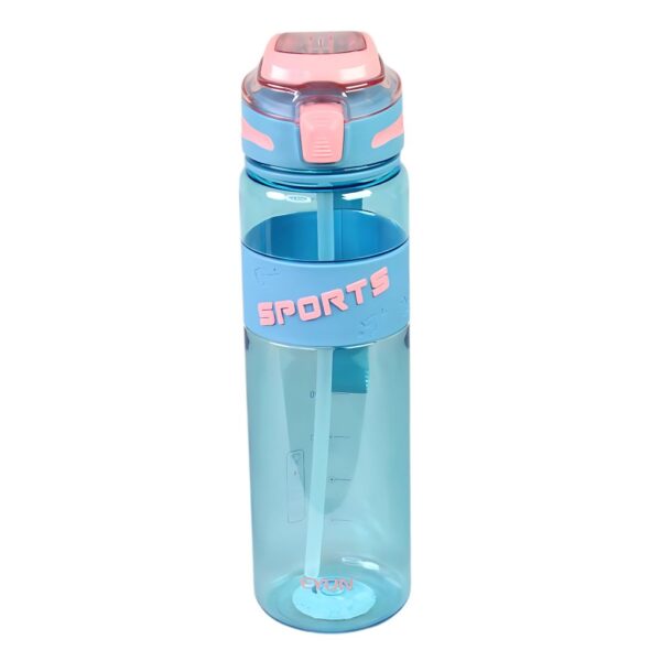 قمقمه اسپرت مدل شفاف گنجایش 1000ml نمای رو به رو