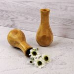 مینی گلدان رومیزی چوبی نمای رو به رو