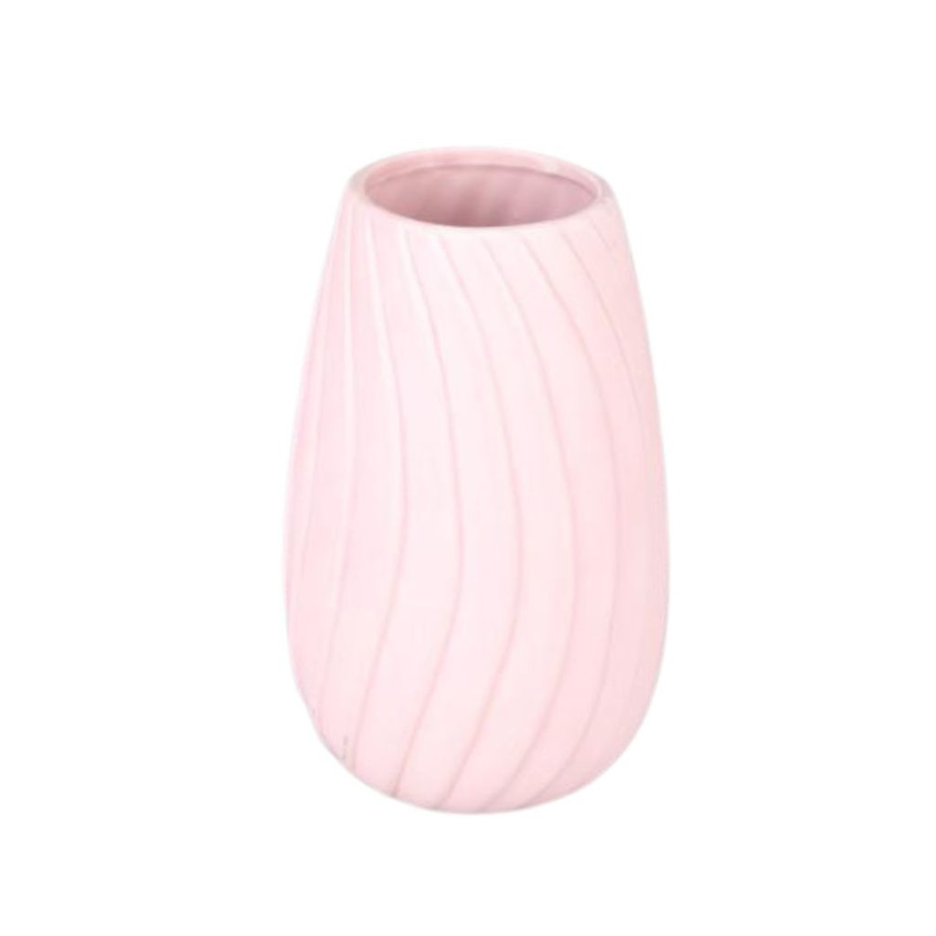 گلدان تزئینی رومیزی مدل شیاردار نمای رو به رو