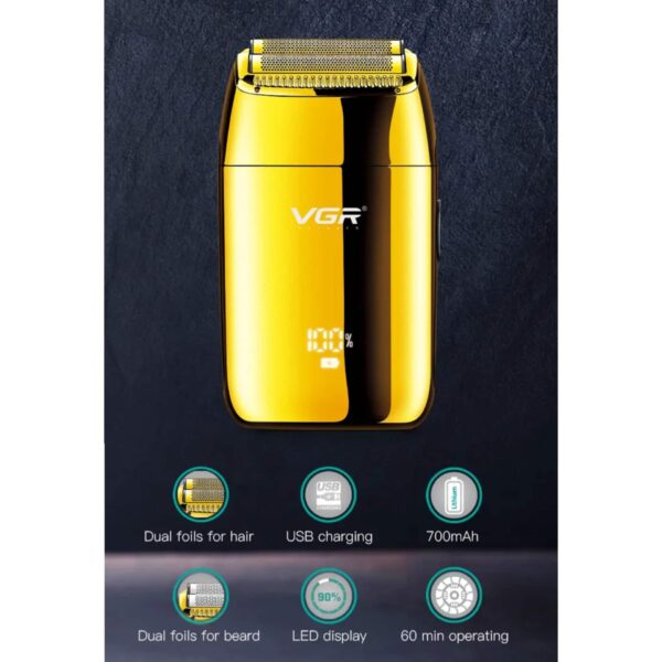 ماشین اصلاح صورت وی جی آر V-399 رنگ طلایی
