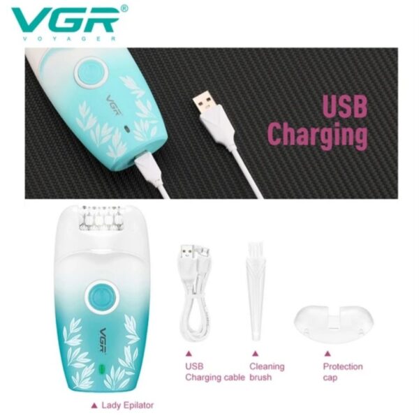 اپیلاتور حرفه ای وی جی آر مدل V-738 نمای شارژر