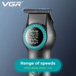 ماشین اصلاح حرفه ای وی جی آر V-990 نمای نزدیک LED
