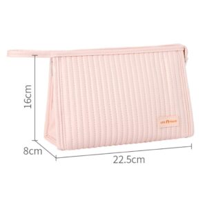 کیف آرایشی فانتزی چرم صورتی ابعاد