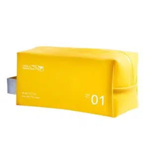 کیف لوازم آرایشی ژله ای طرح مکعب زرد