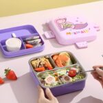 ظرف غذای استیل طرح پری دریایی نمای بالا