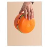 ظرف غذا استیل طرح همبرگر نمای رو به رو