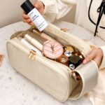 کیف لوازم آرایشی لاکچری سه لایه نمای جانبی