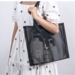 کیف رو دوشی واش بگ رنگ مشکی نمای جانبی